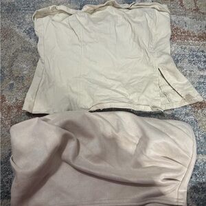 Chic Cream Strapless Crop Top